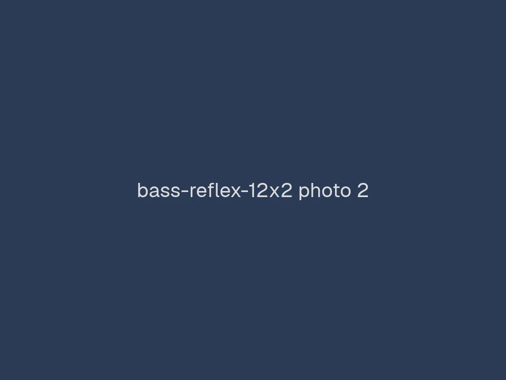 Dual 12" Bass Reflex